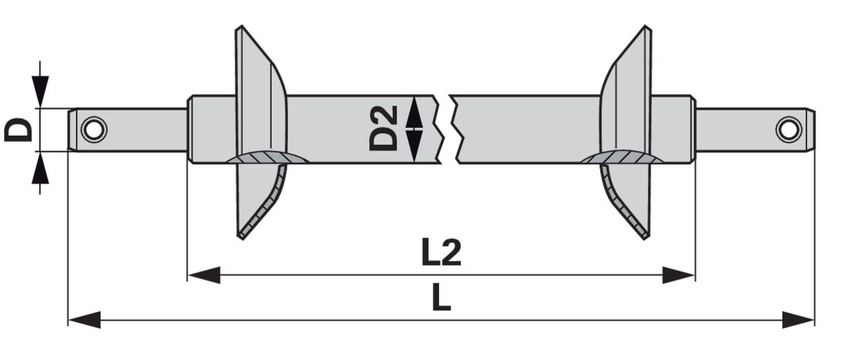 Tragachse Bolzen Kat. 3, Innenweite 700 mm GartenShop24 - Hochwertige Gartengeräte