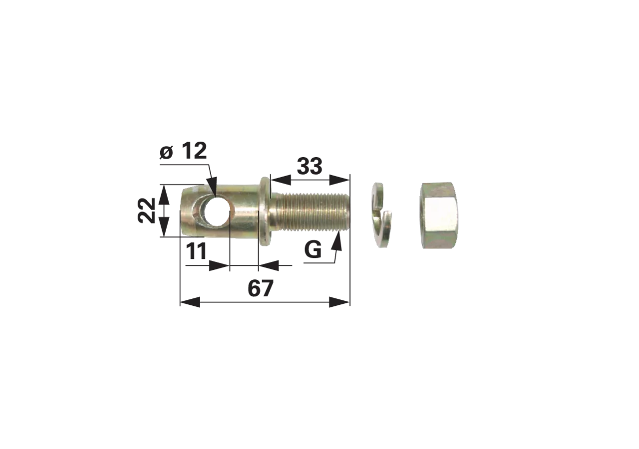 Stabilisatorbolzen Gewinde 5/8 UNF GartenShop24 - Hochwertige Gartengeräte