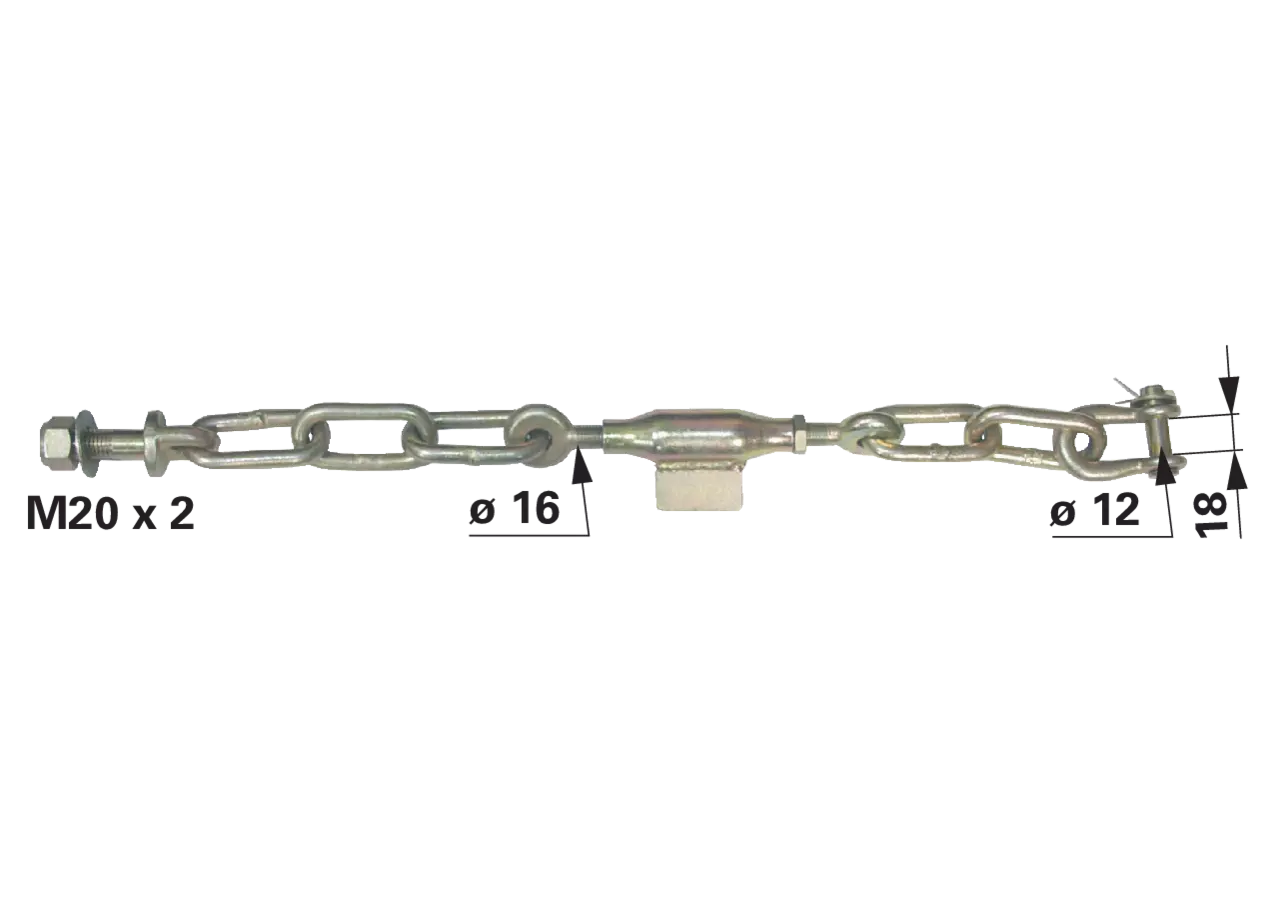 Stabilisator beweglich mit Kette und Spannschloss, 635-710 mm GartenShop24 - Hochwertige Gartengeräte