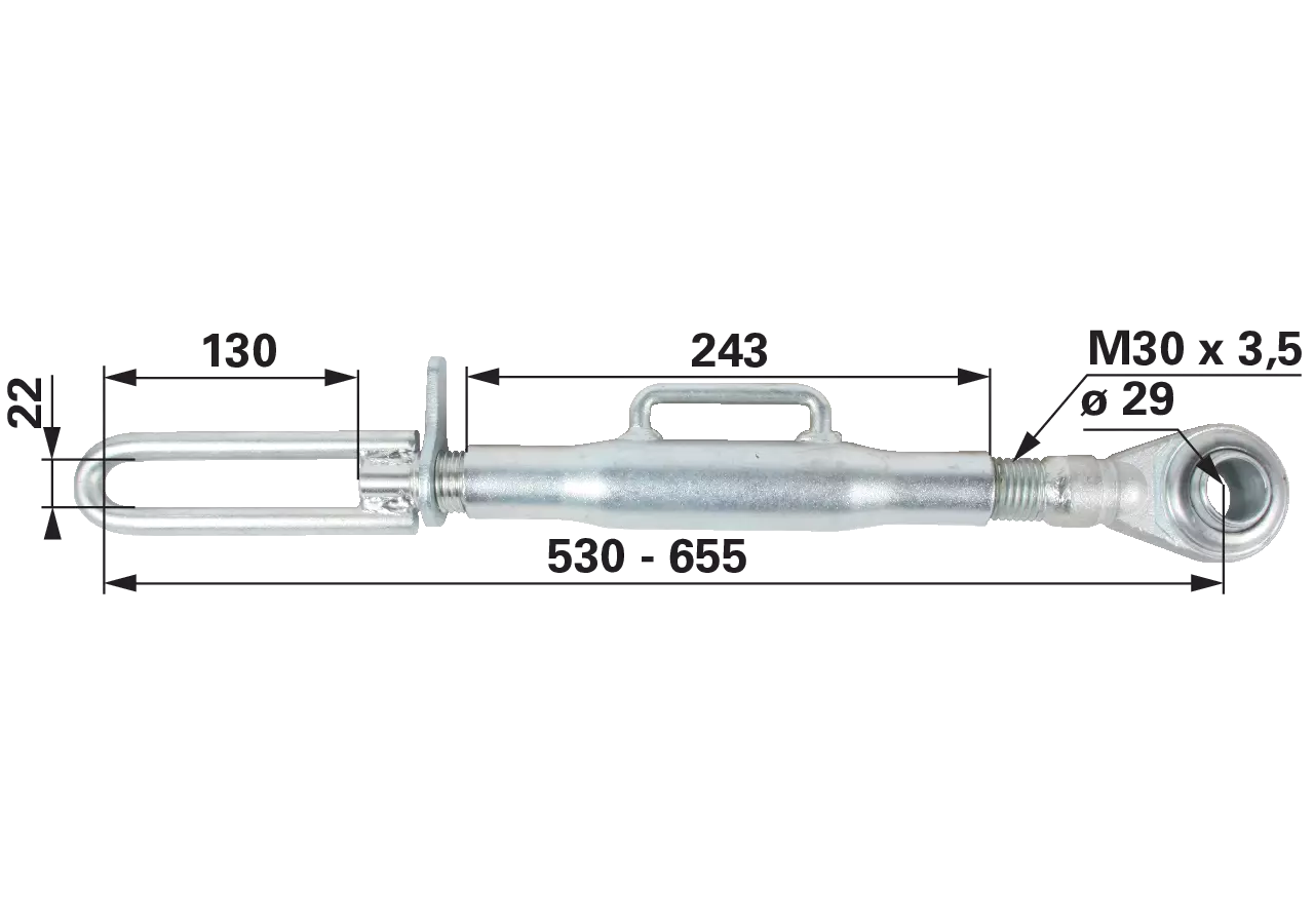 Stabilisator 530-660 mm anstelle von Steyr 135700740401 GartenShop24 - Hochwertige Gartengeräte