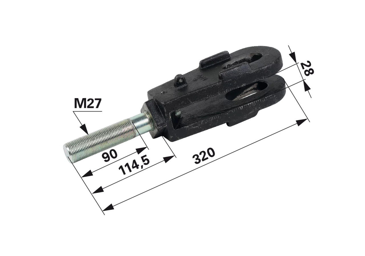 CBM Gabelstück 30.0044.10.2 Linksgewinde M27 x 2L CBM