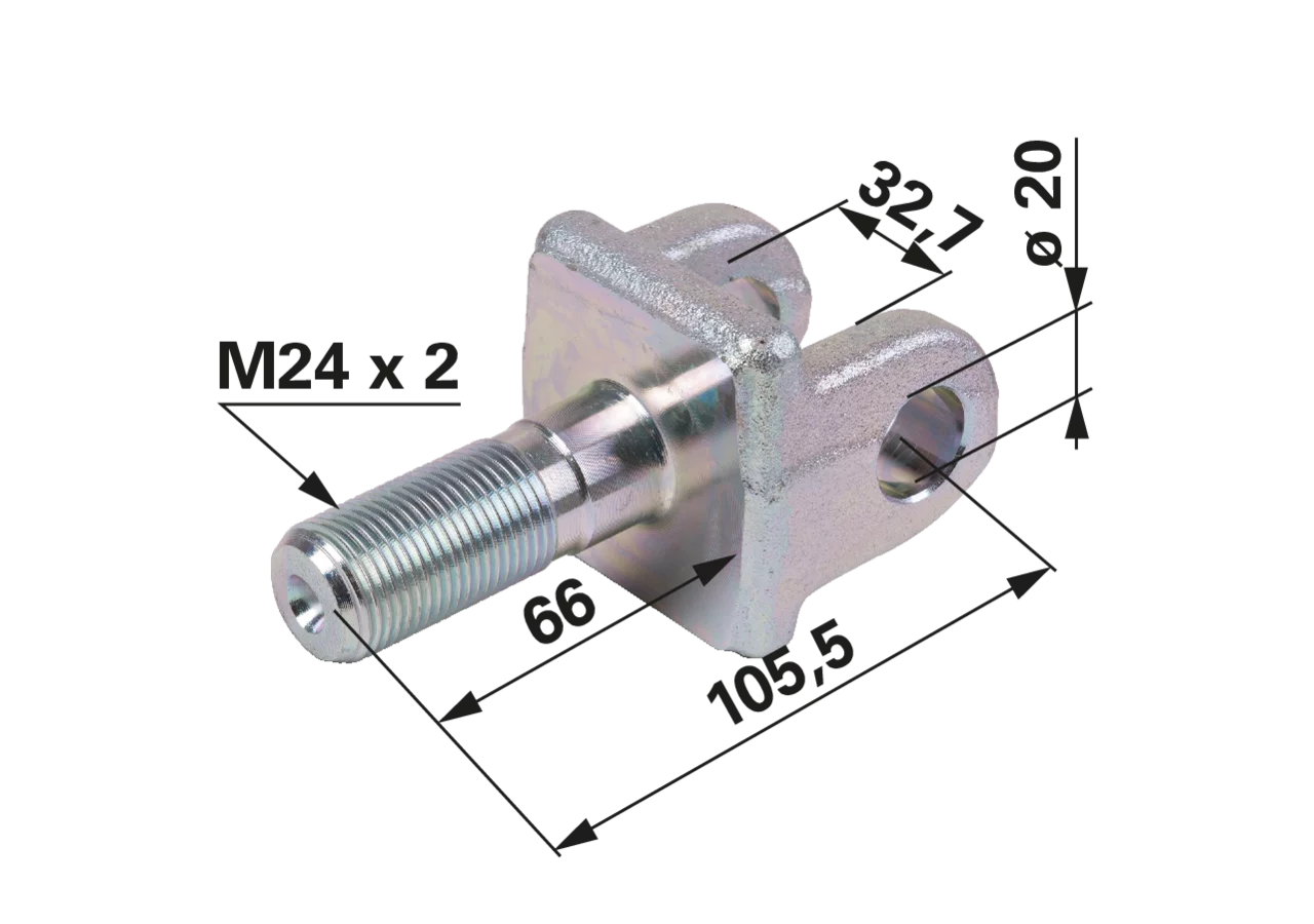 CBM Gabelstück für Stabilisator M24 x 2 CBM