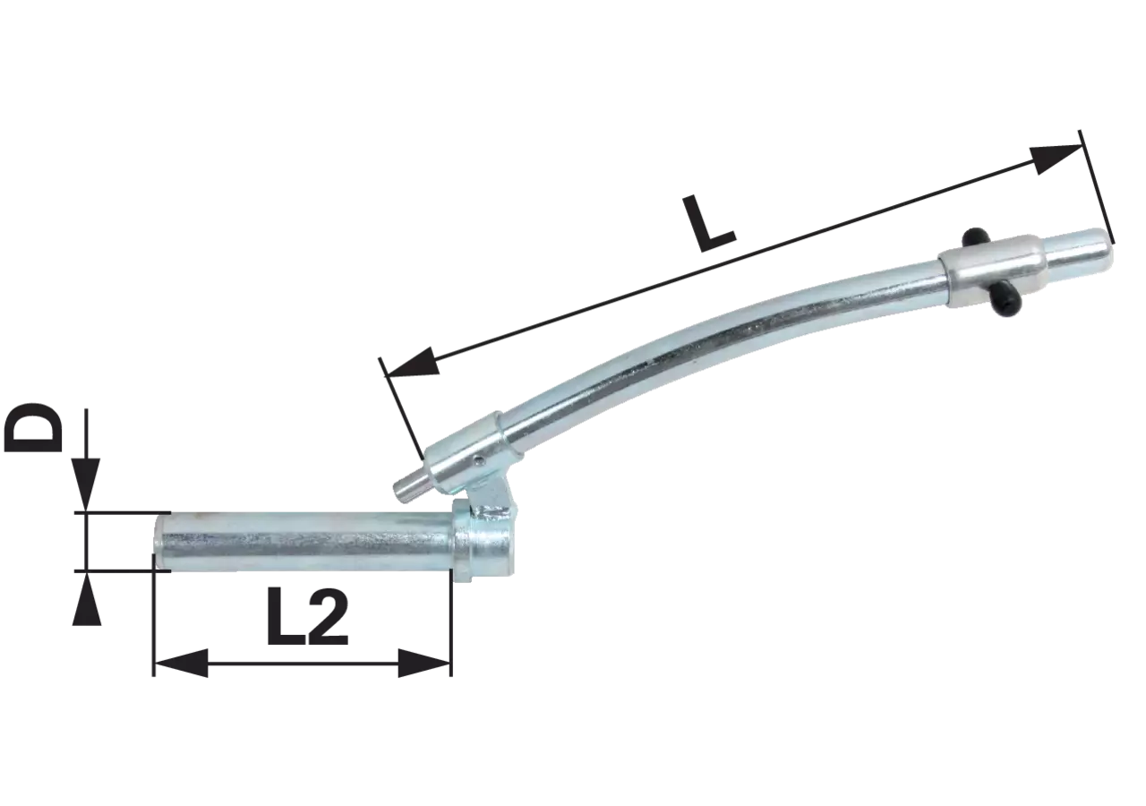 Steckbolzen gebogen, Dm 31 mm, Länge 330 mm GartenShop24