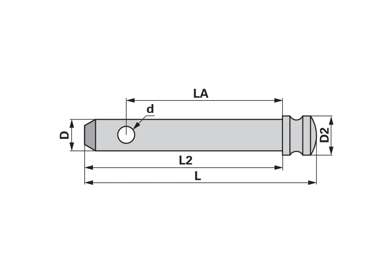 Standardbolzen Dm 28 mm, Länge 160 mm GartenShop24 - Hochwertige Gartengeräte