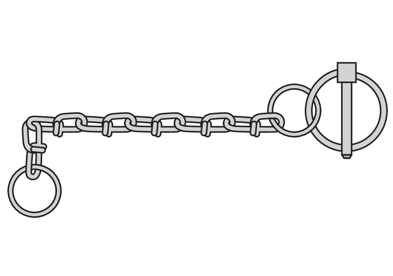 Kette mit Ring und Vorstecker 9 mm GartenShop24 - Hochwertige Gartengeräte