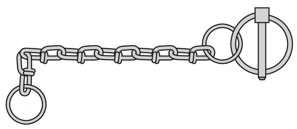 Kette mit Ring und Vorstecker 9 mm GartenShop24 - Hochwertige Gartengeräte