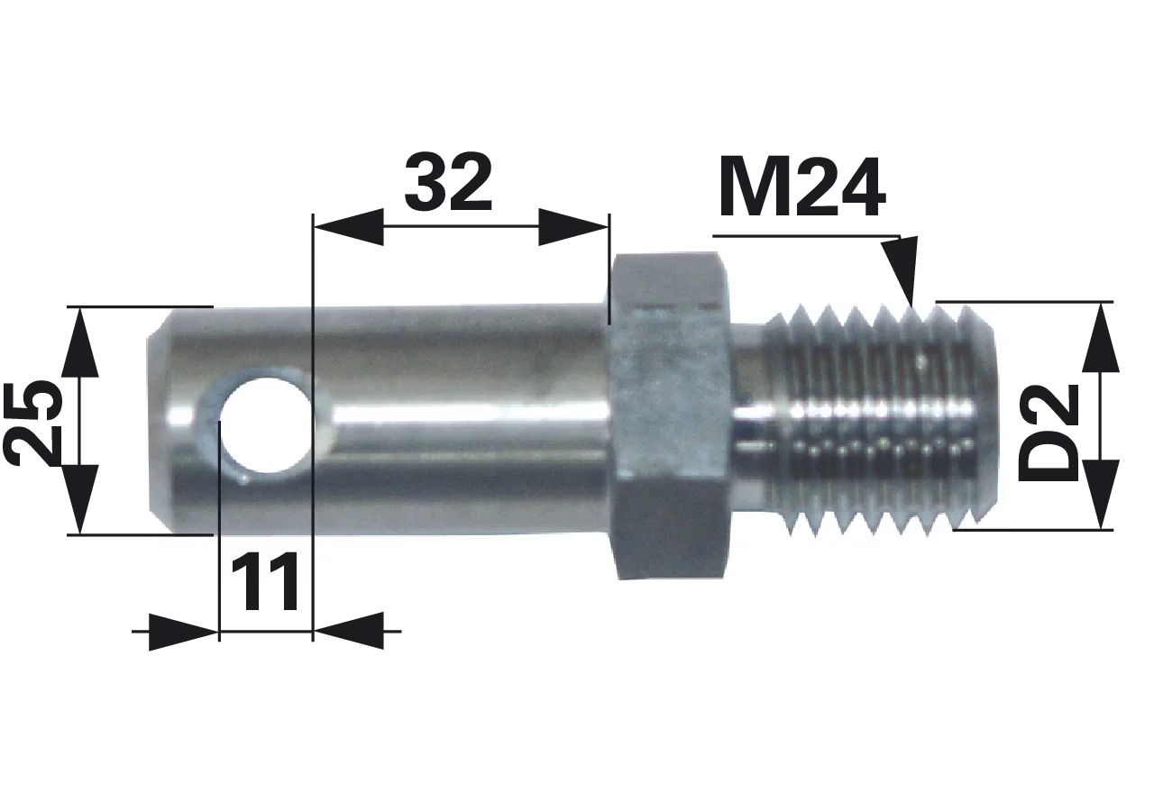 Hydraulikbolzen Gewindelänge 25 mm GartenShop24 - Hochwertige Gartengeräte
