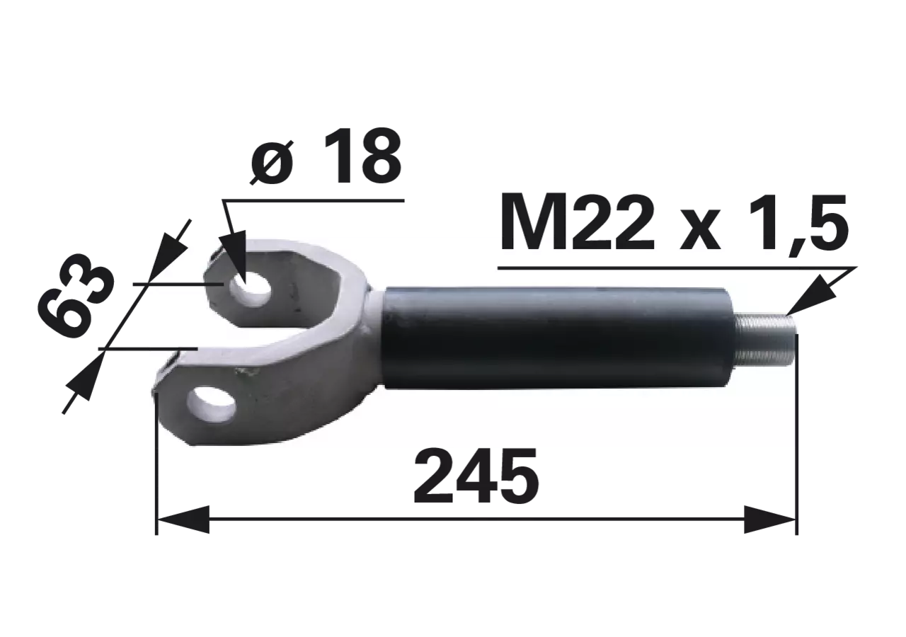 Hubgabel anstelle von Steyr 1292 740054 GartenShop24 - Hochwertige Gartengeräte