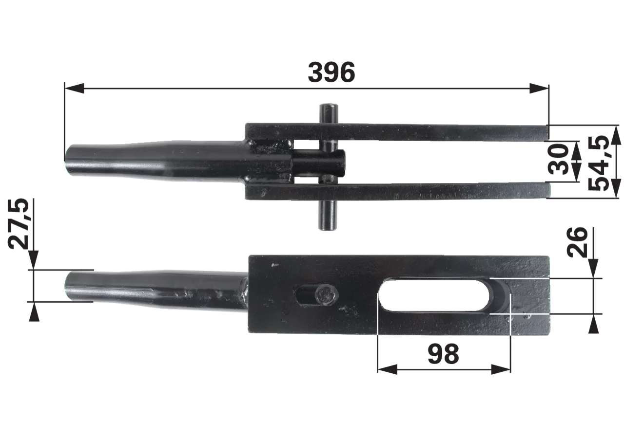 Gabelrohr für Hubstrebe passend zu Steyr – Innengewinde M22 x 1,5 rechts GartenShop24 - Hochwertige Gartengeräte