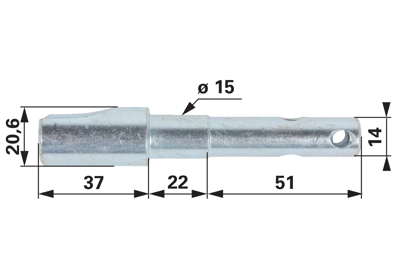 Sicherungsbolzen Kat. 2, Dm 20,6 mm GartenShop24