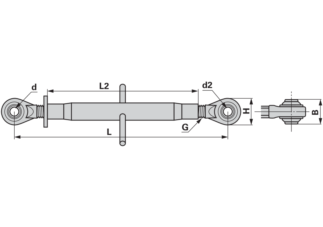 Oberlenker mechanisch, Kat. 2, 480-690 mm GartenShop24