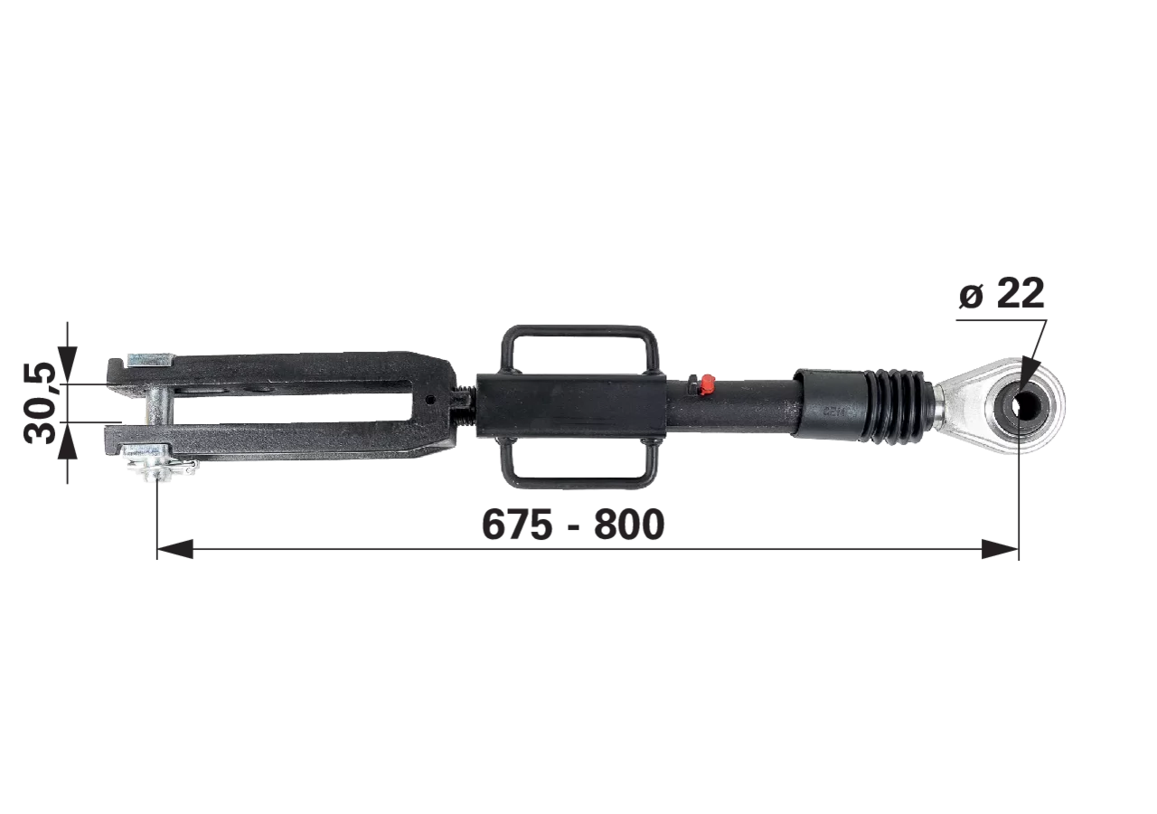 Hubstrebe Kugelgelenk 22 mm passend zu MF GartenShop24 - Hochwertige Gartengeräte