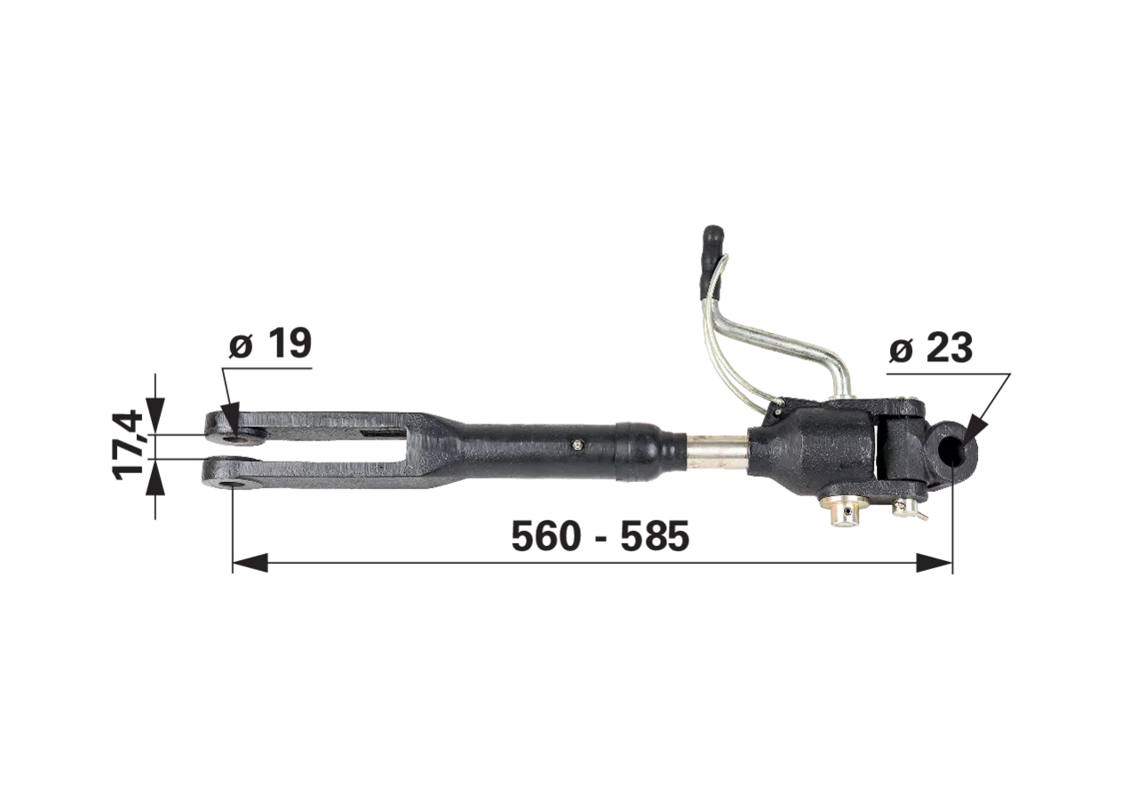 Hubstrebe Gelenk 22 mm Gabel 19 mm passend für MF GartenShop24 - Hochwertige Gartengeräte
