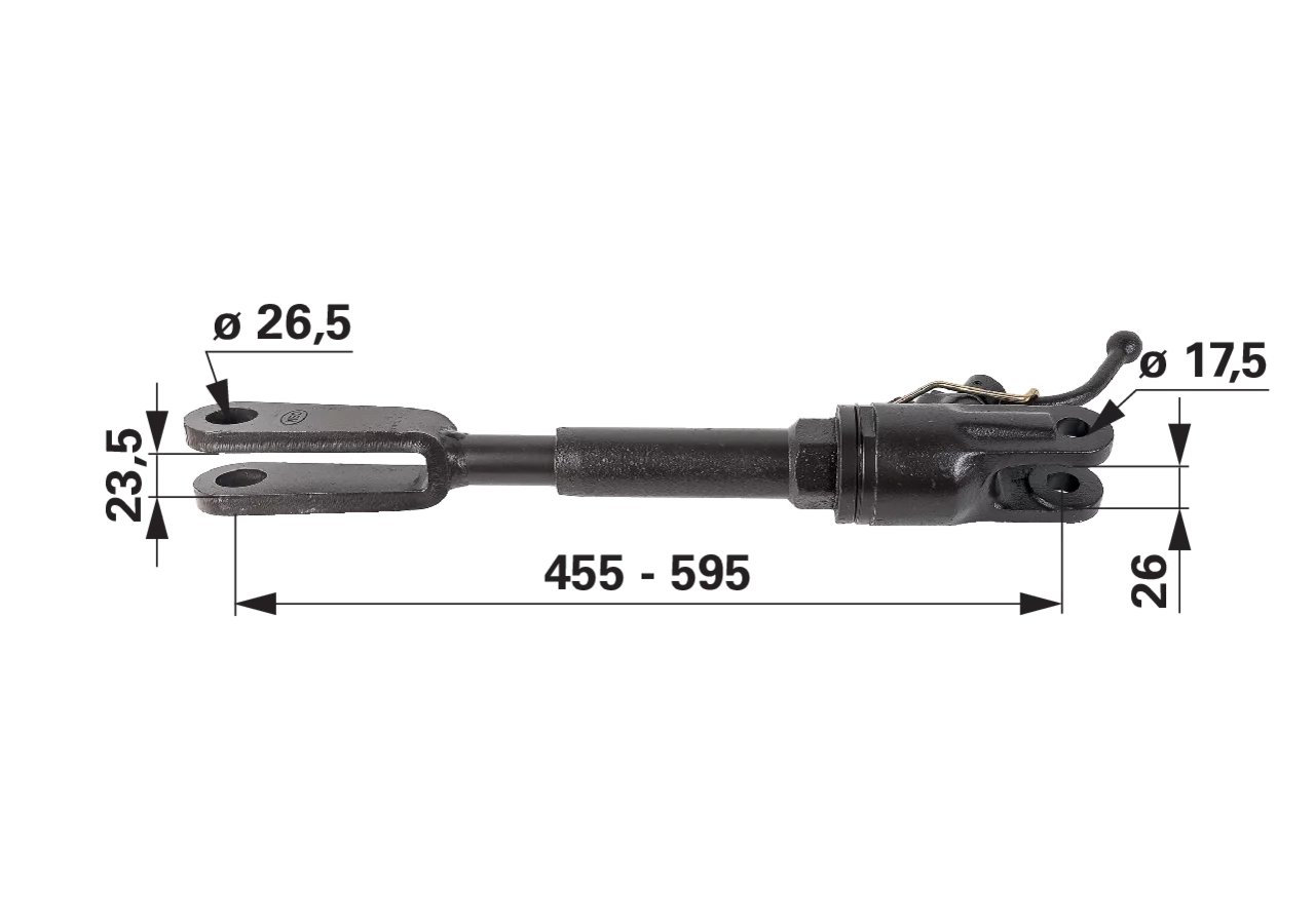 Hubstrebe Länge 495-588 mm passend zu Fiat GartenShop24 - Hochwertige Gartengeräte