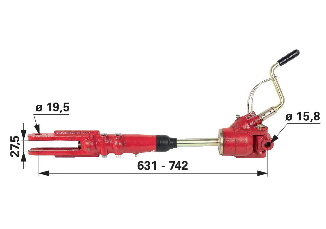 Hubstrebe Gabel Innenmaß 25 mm passend für Case GartenShop24 - Hochwertige Gartengeräte
