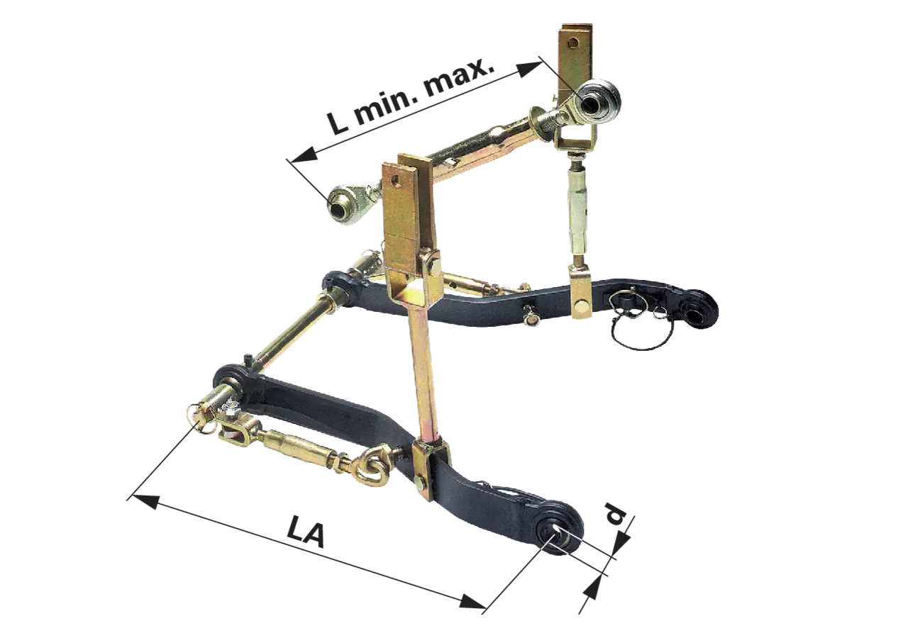 Dreipunktkit Oberlenker 340-480 mm passend zu Kubota – Unterlenkerarm 12 x 50 x 500 mm, Hebekraft ca. 550 kg GartenShop24 - Hochwertige Gartengeräte