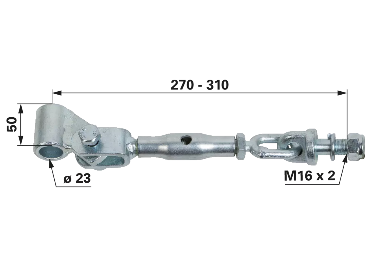 Stabilisator M16 x 2, 270 mm, Kommunal – passend zu Kubota und Iseki GartenShop24 - Hochwertige Gartengeräte