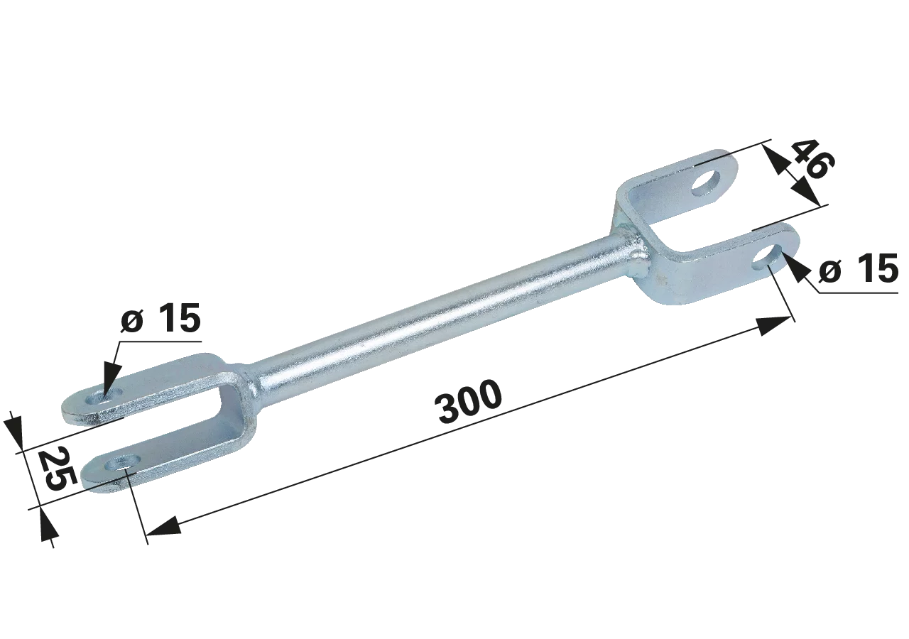 Hubspindel Kommunal fix Passend zu Kubota und Iseki Länge 300 mm GartenShop24 - Hochwertige Gartengeräte