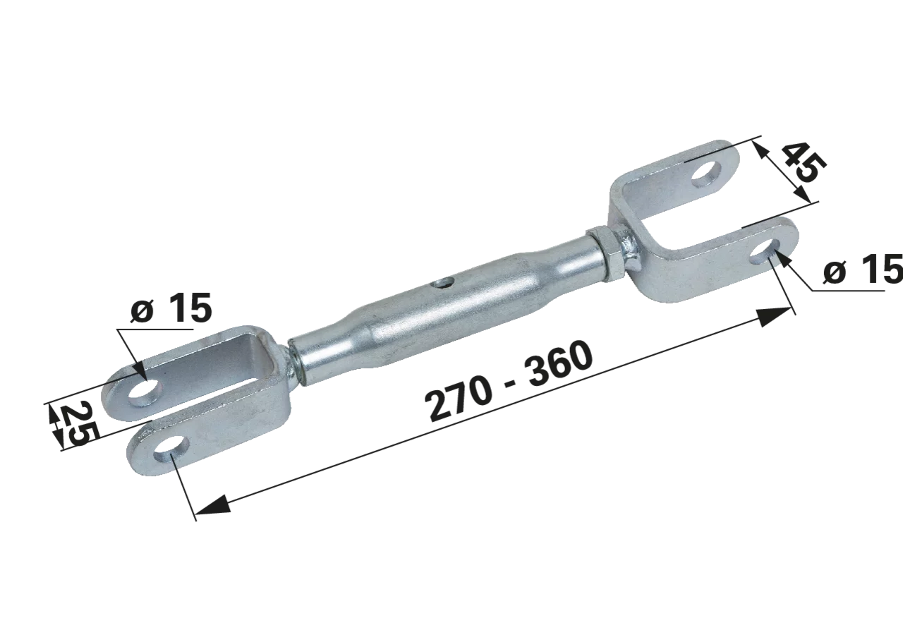 Hubspindel Kommunal M16 x 2, Länge 270 mm, passend zu Kubota und Iseki GartenShop24 - Hochwertige Gartengeräte