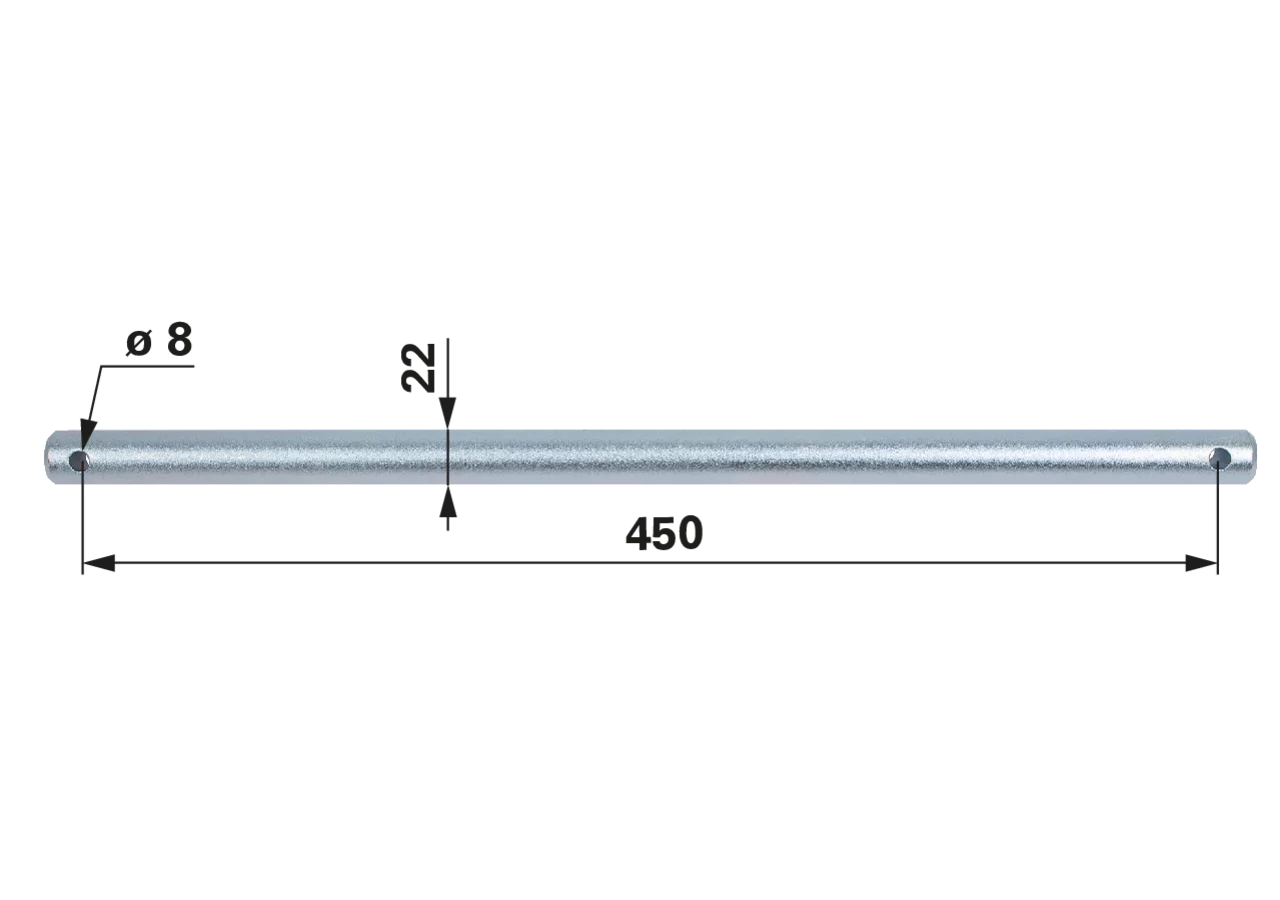 Kommunalwelle 22 x 480 mm – Passend zu Kubota und Iseki GartenShop24 - Hochwertige Gartengeräte