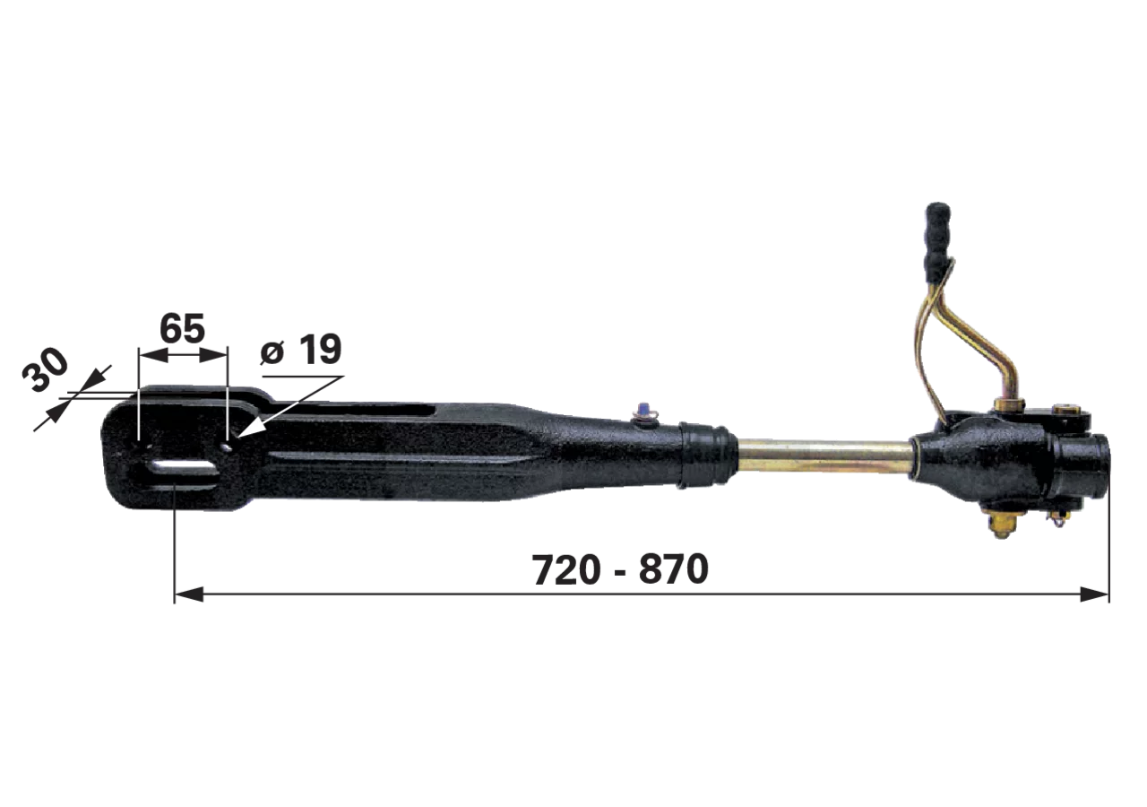 Hubstrebe mit Kurbel 725-870 mm GartenShop24 - Hochwertige Gartengeräte