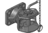Flanschkupplung manuell, 140 x 80 mm M20, drehbar, mit Bolzen 31 mm Scharmüller
