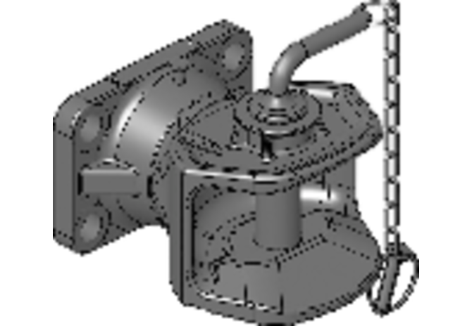 Flanschkupplung manuell, 140 x 80 mm M20, drehbar, mit Bolzen 31 mm Scharmüller