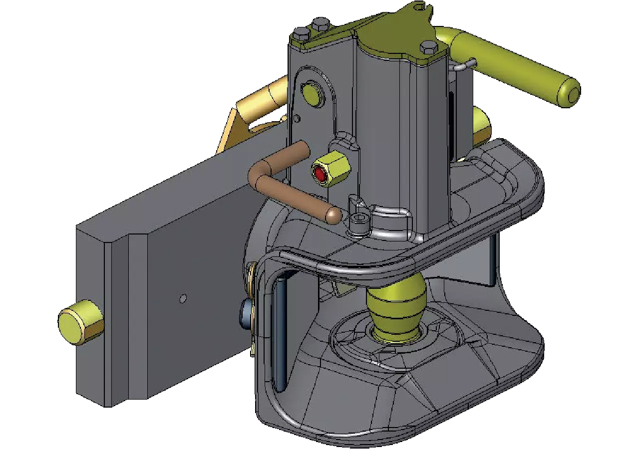 Zugmaul höhenverstellbar, automatisch, 309 mm, FB2 Durchmesser Kuppelbolzen 38 mm Scharmüller
