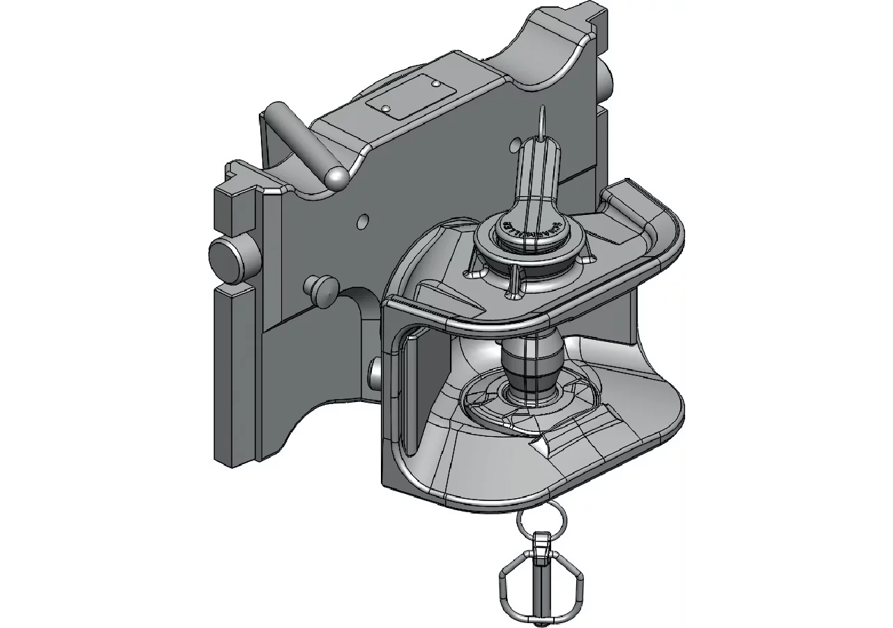 Zugmaul höhenverstellbar, manuell, 320 mm, Bolzen 38 mm Scharmüller
