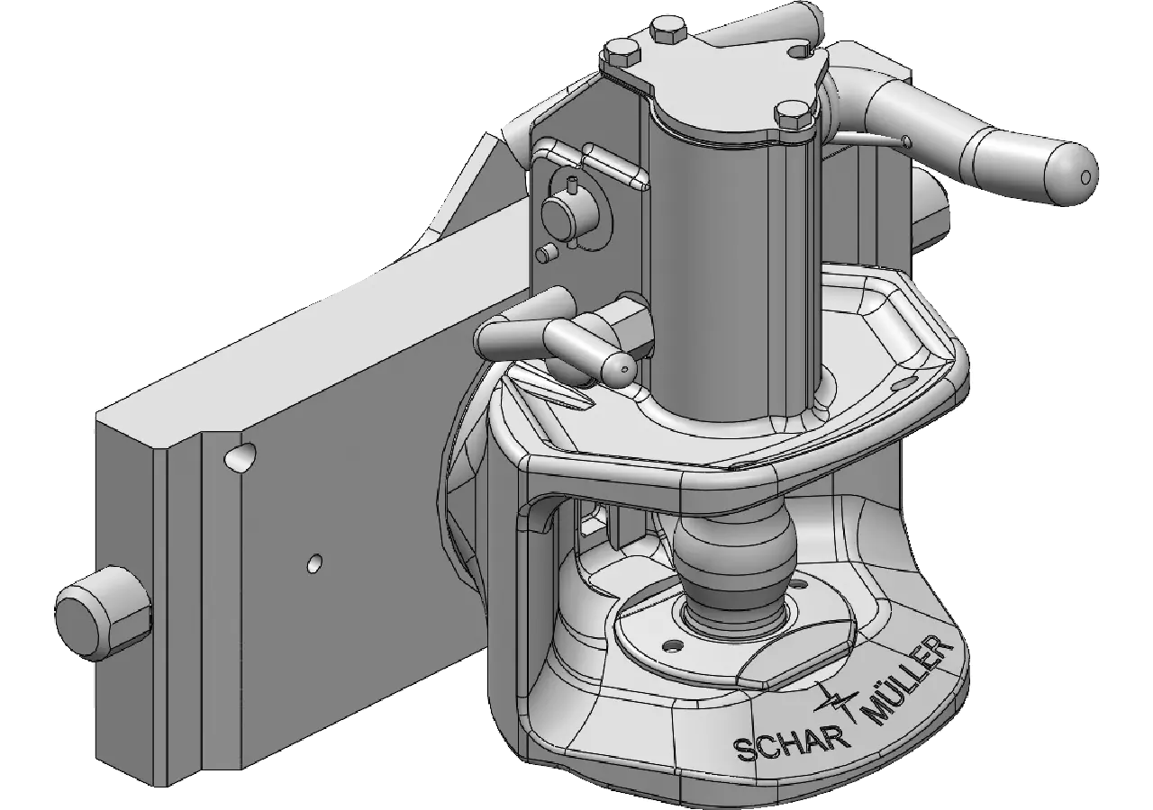 Zugmaul höhenverstellbar, automatisch, 330 mm Gesamthöhe 220 mm Scharmüller