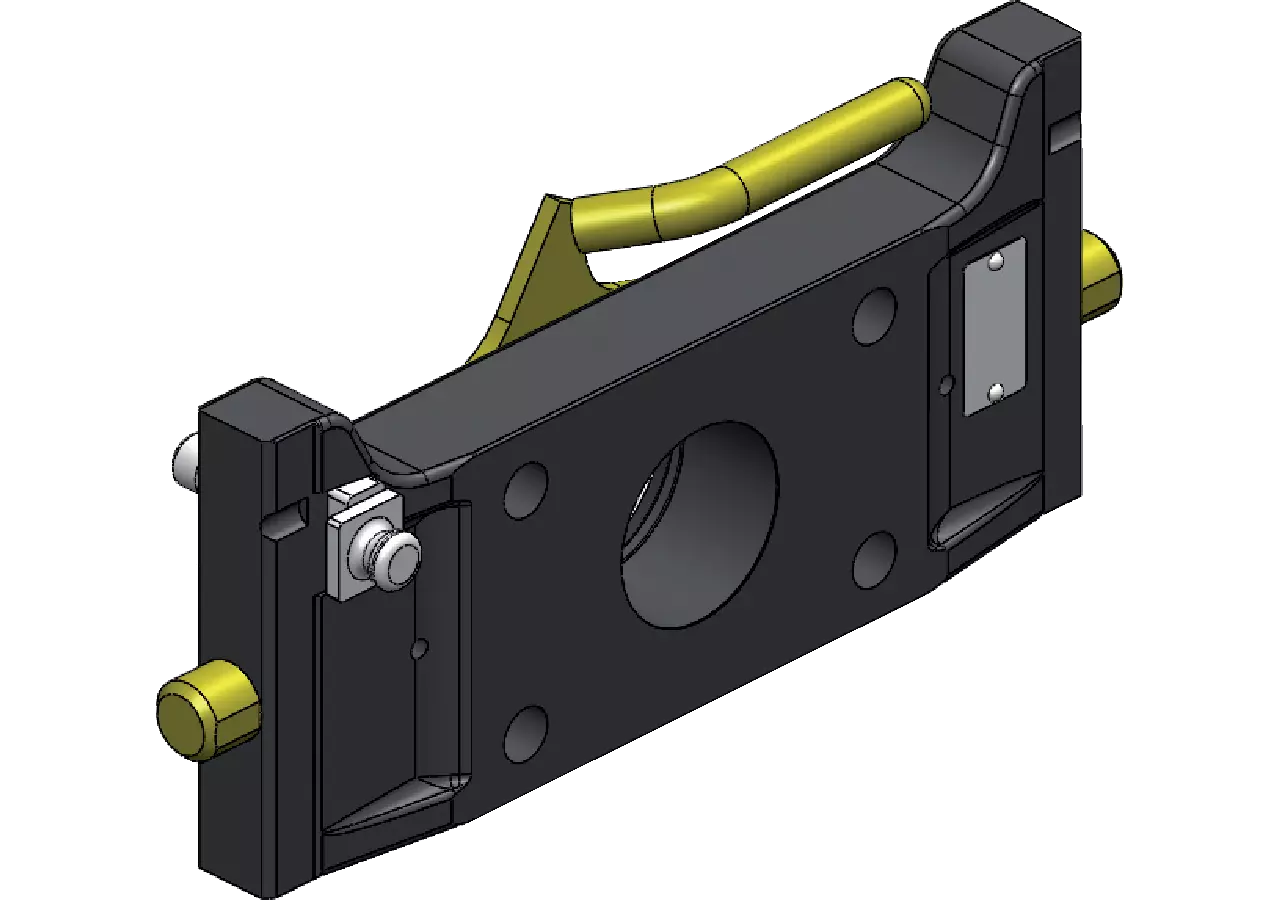 Adapterplatte 330 mm, 140 x 80 mm, M20 Durchmesser Rastbolzen 25 mm Scharmüller