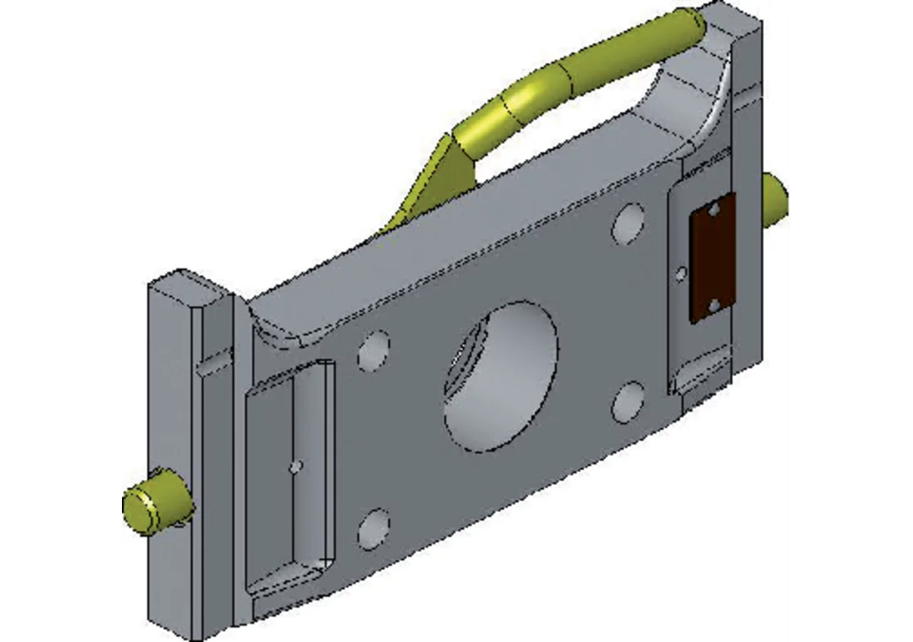 Adapterplatte 335 mm, 140 x 80 mm, M20 Scharmüller