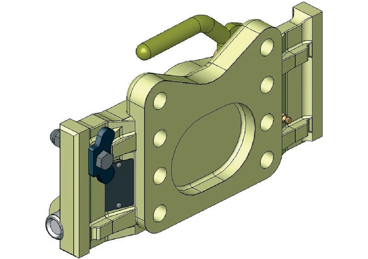 Adapterplatte 295 mm, 140 x 80 mm, M16 Scharmüller