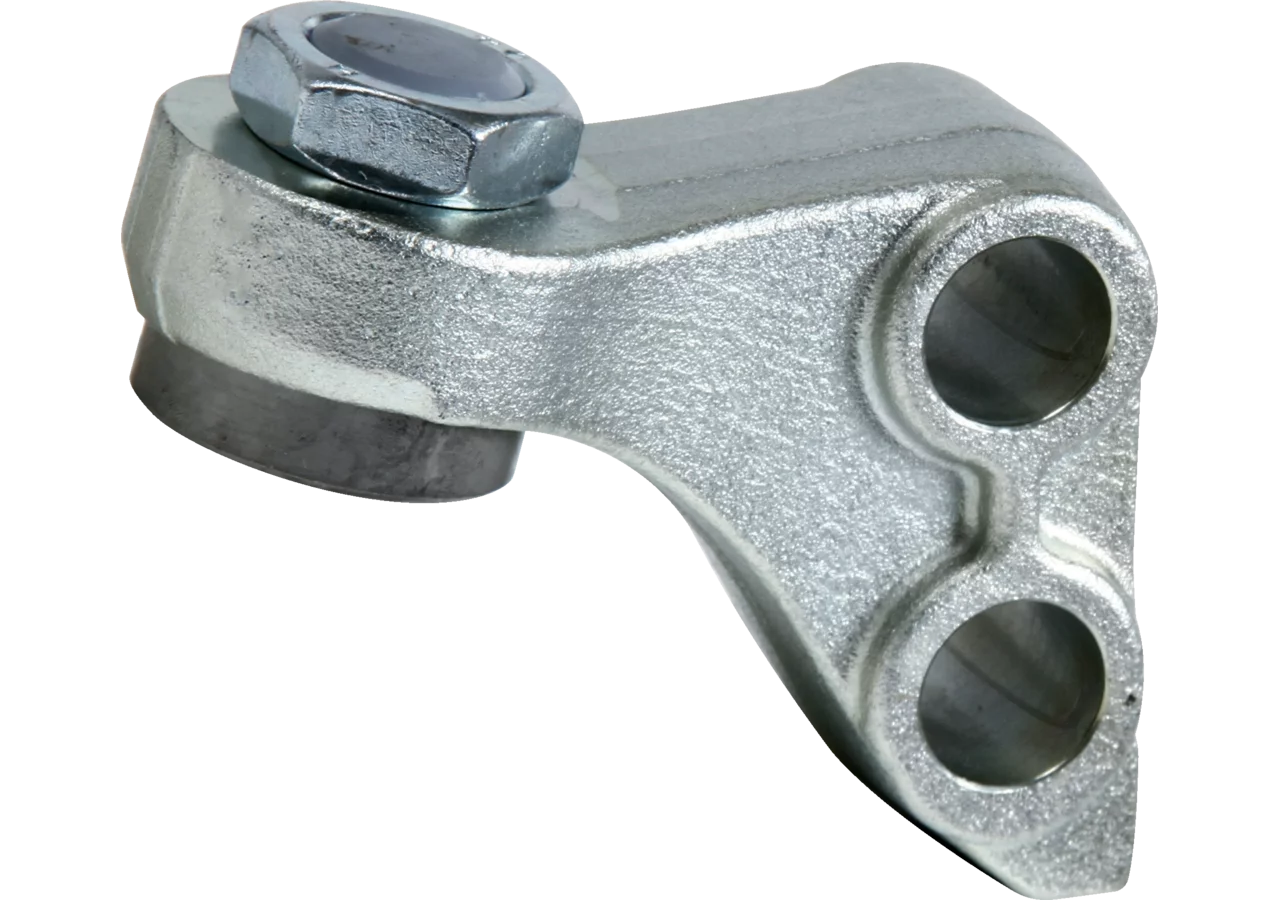Niederhalter K80, 15 Grad, mit Schraube und Mutter D-Wert 83,9 kN Scharmüller