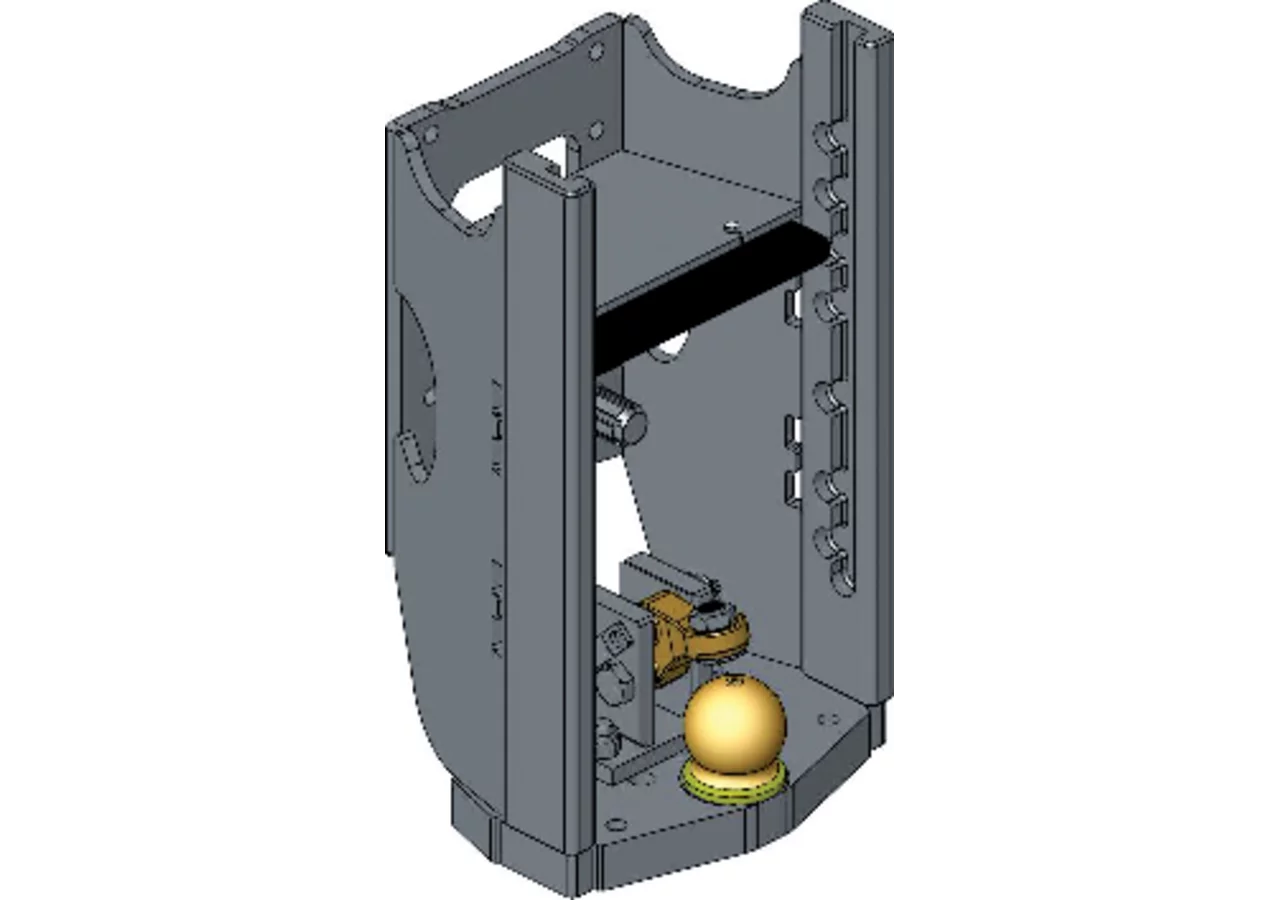 Lagerbock K80, 325 mm mit K80, höhenverstellbar Scharmüller