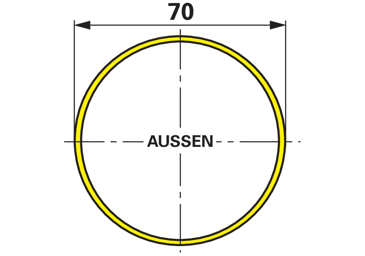 Gelenkwellenschutz AW21-80, 1.510 mm, amerikanische Bauart ohne Laufringe Weasler