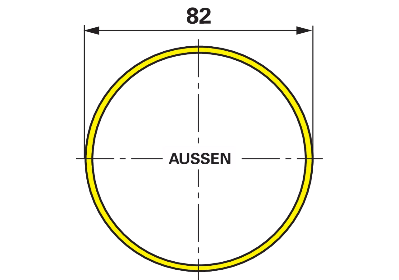 Gelenkwellenschutz AW35-80, 860 mm, amerikanische Bauart ohne Laufringe Weasler