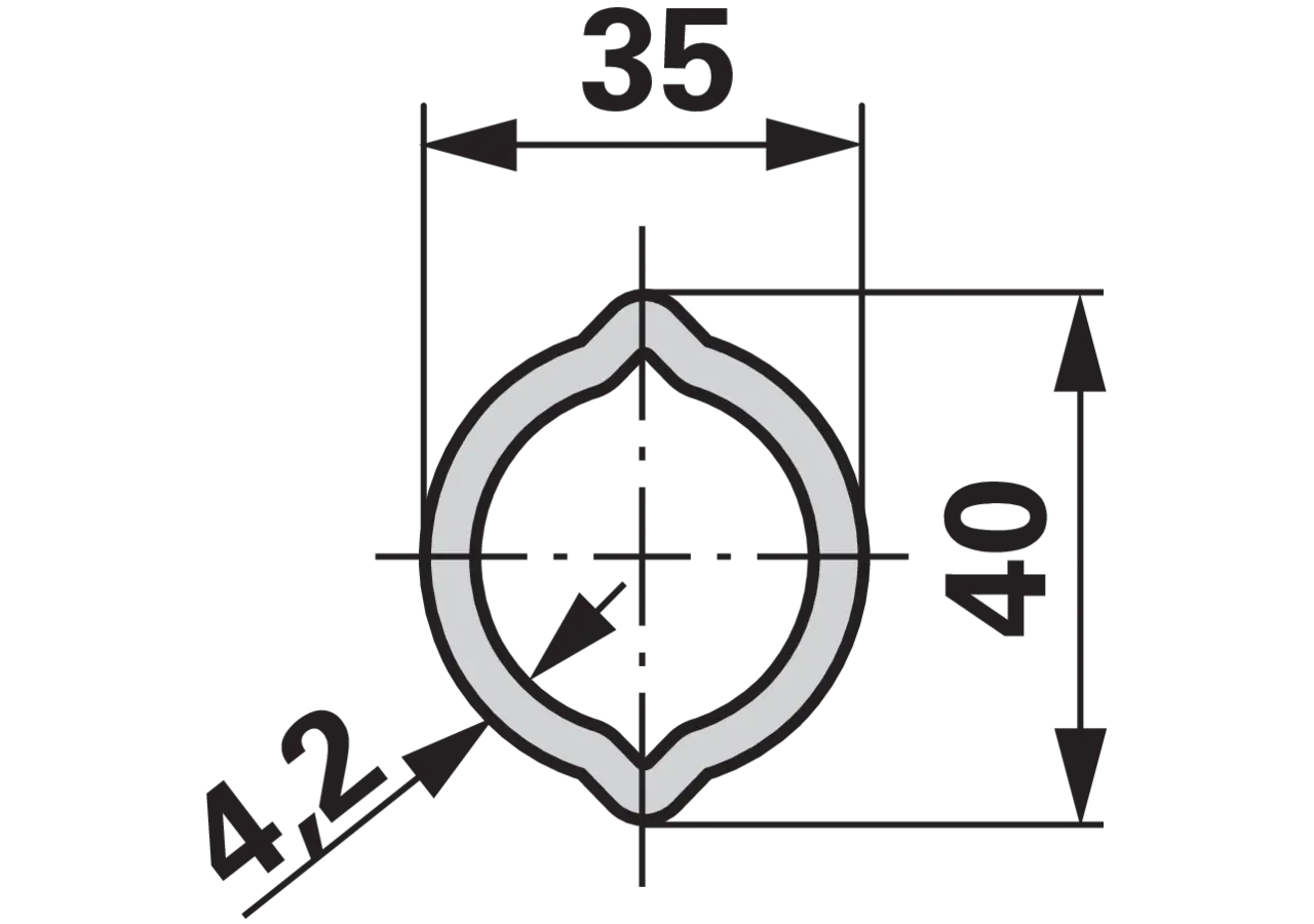 Profilrohr Zitronenprofil, Rilsan, 35 x 4,2 mm, 1,5 Meter Weasler