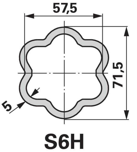 Weasler Innengabel AW26 S6-R 300-7071 für Außenrohr 71,5 mm Weasler