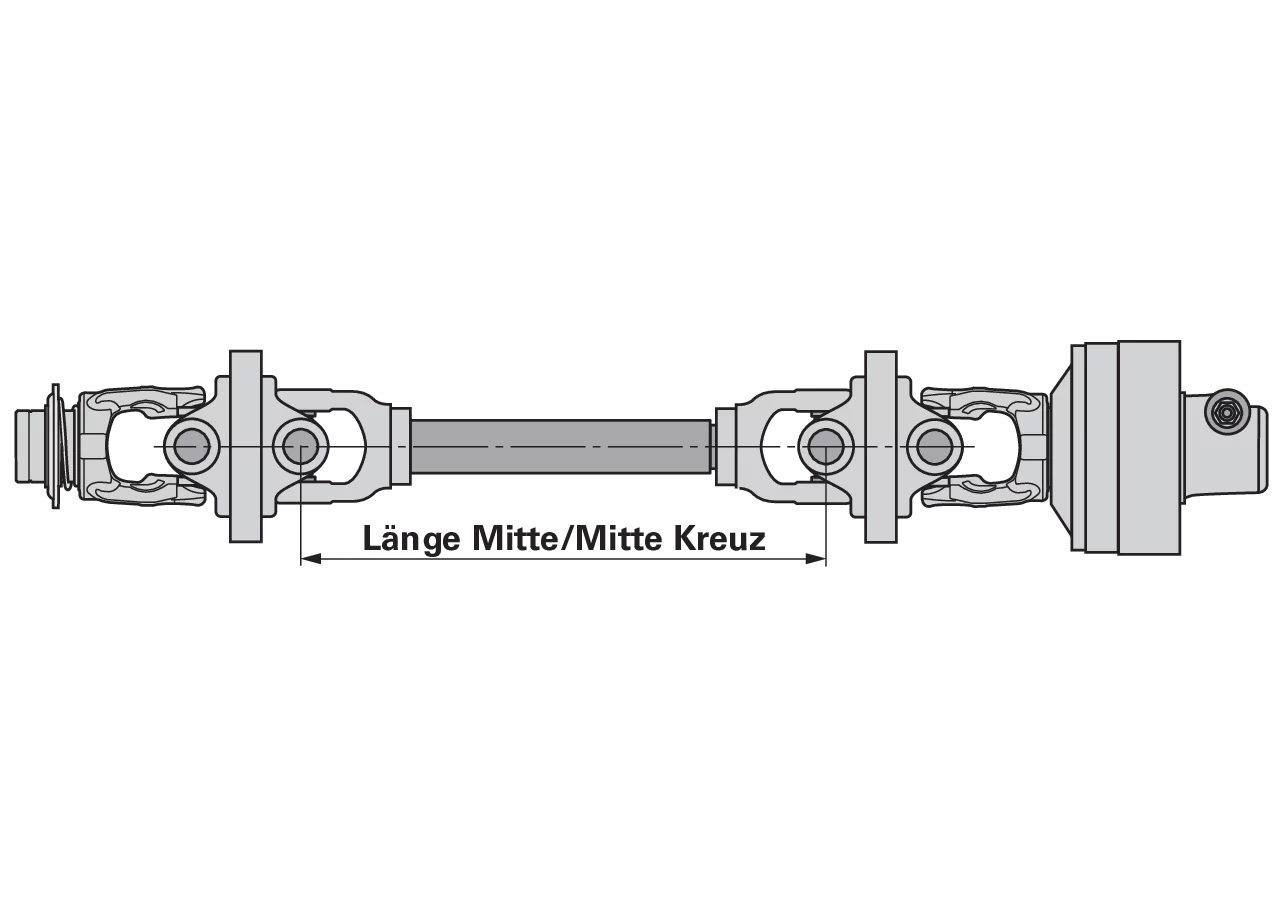 Weitwinkelgelenkwelle S8-80, S8-50, 1.210 mm, LR24 1 3/4-6, 2.000 Nm Nockenschaltkupplung LR24 Bondioli & Pavesi