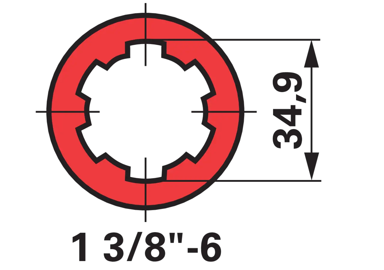 Außengabel mit Ziehverschluss, A8-80 1 3/8-6 Bondioli & Pavesi