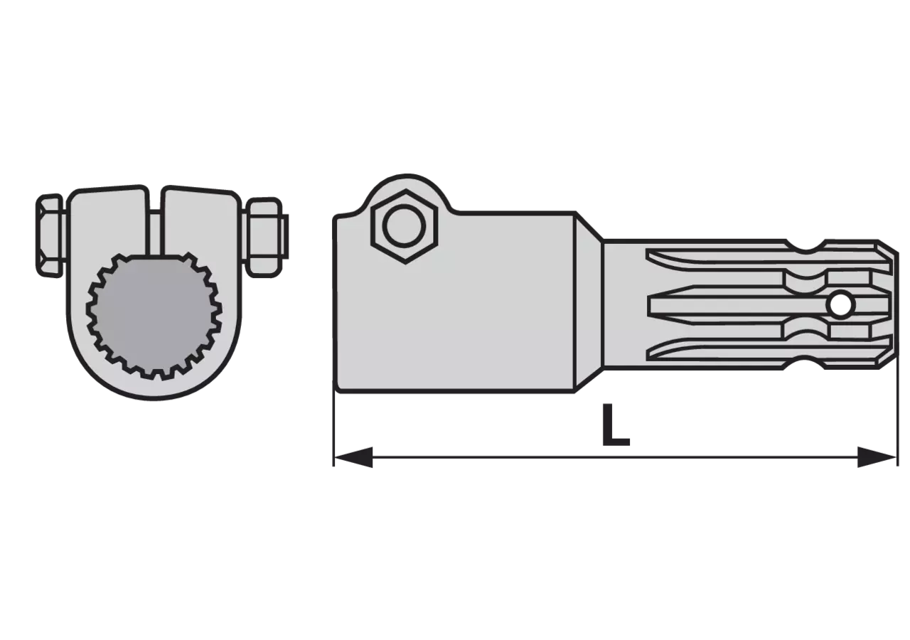 Adapter zum Schrauben, 175 mm, 1 3/8-21, 1 3/8-6 GartenShop24