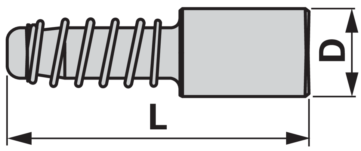 Bondioli & Pavesi Schiebestift A10 403000011 / 403000011R10, Länge 69 mm Bondioli & Pavesi
