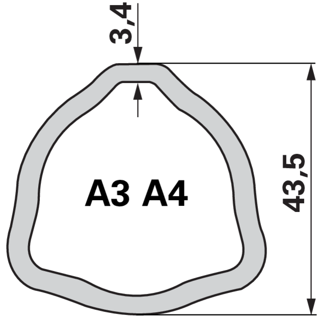 Bondioli & Pavesi Innengabel A3 204036851 für Außenrohr 43,5 mm Bondioli & Pavesi