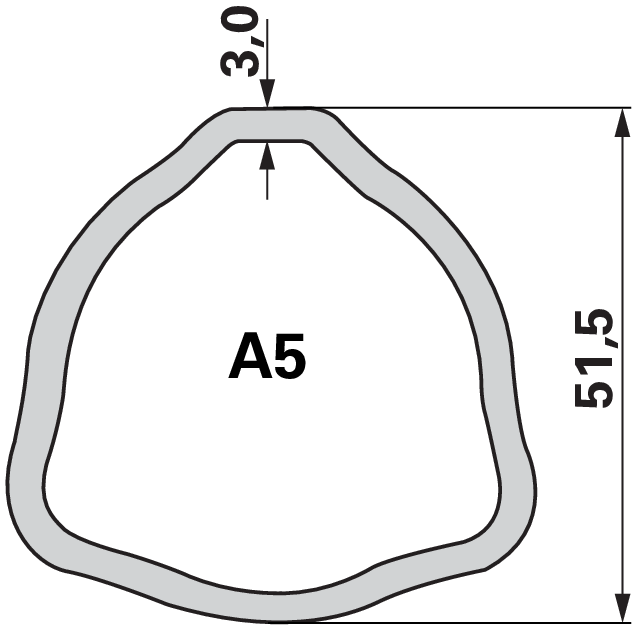 Bondioli & Pavesi Innengabel A5 204056860 für Außenrohr 51,5 mm Bondioli & Pavesi