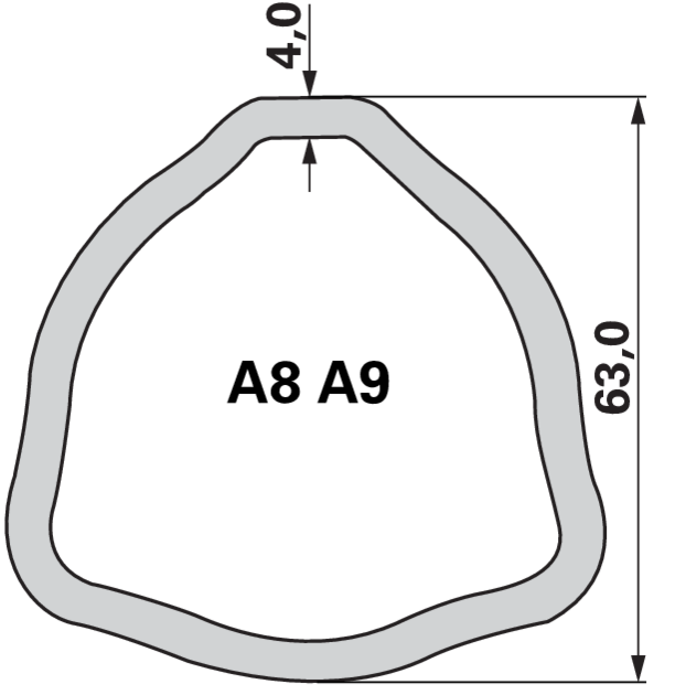 Bondioli & Pavesi Innengabel A8 204086860 für Außenrohr 63 mm Bondioli & Pavesi
