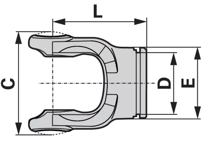 Bondioli & Pavesi Innengabel G5 für Vollwelle AD35 mm, 12 Zähne Bondioli & Pavesi