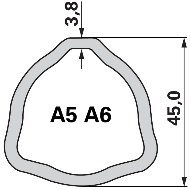 Bondioli & Pavesi Innengabel A6 204066852 für Innenrohr 45 mm Bondioli & Pavesi