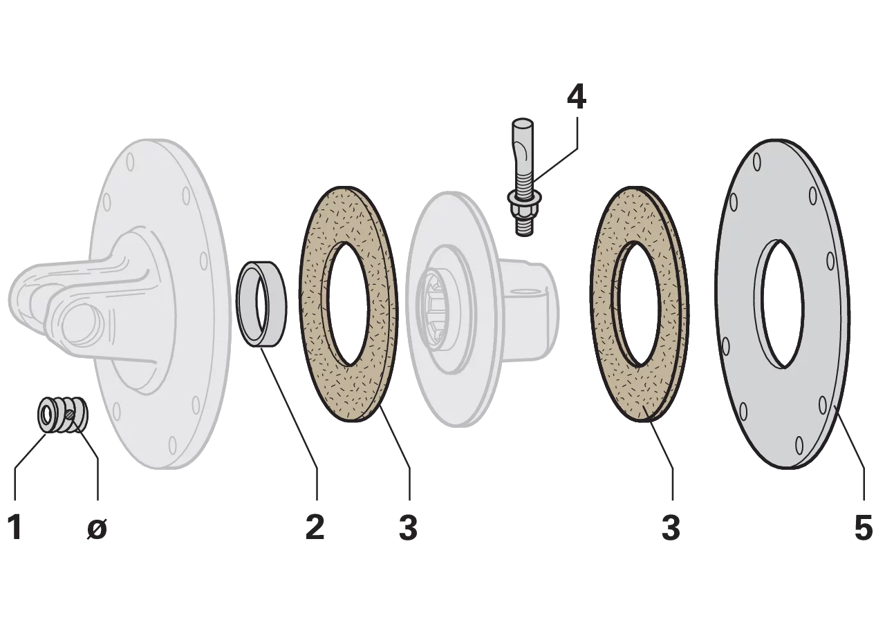Reibscheibe 140 x 85 x 3,2 mm Bondioli & Pavesi