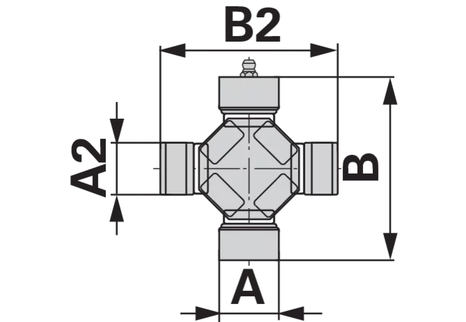 Kreuzgarnitur S6-80, 30,2 x 92 mm, 27 x 90 mm Bondioli & Pavesi
